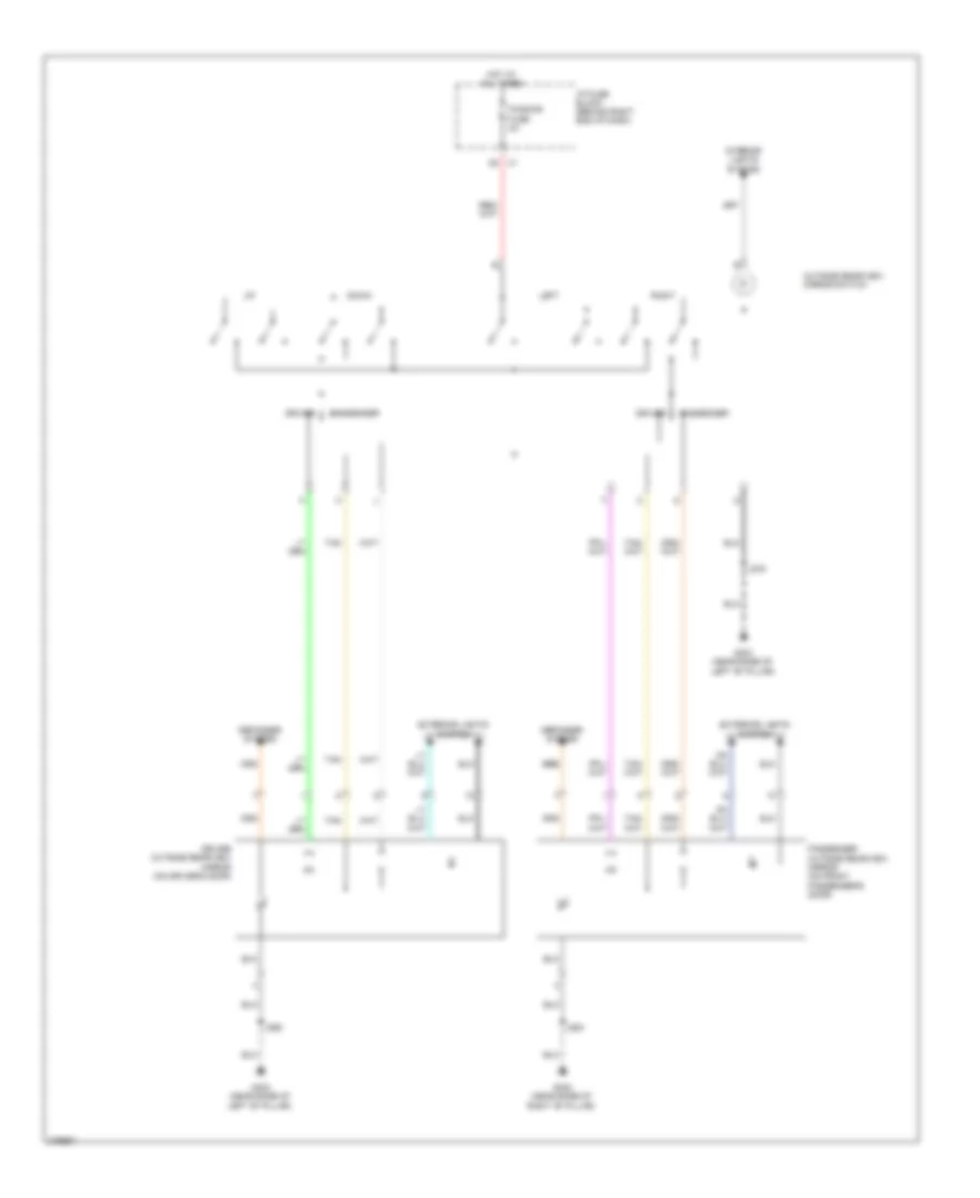 Power Mirrors Wiring Diagram for Chevrolet Traverse LS 2009