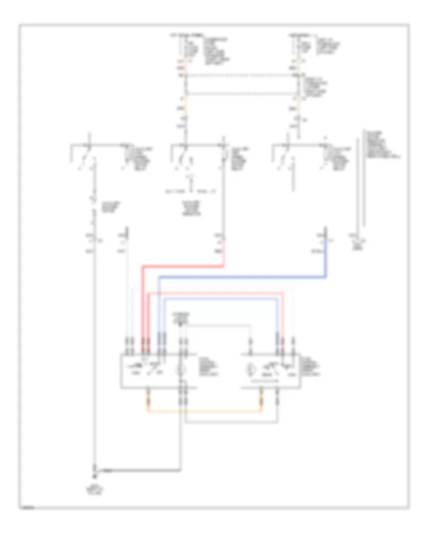 Manual AC Wiring Diagram, Rear with Heat or AC, without Sunroof for Chevrolet Suburban K1500 2002