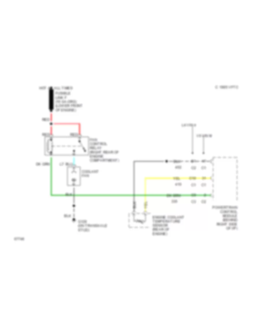 Cooling Fan Wiring Diagram for Chevrolet Corsica 1995