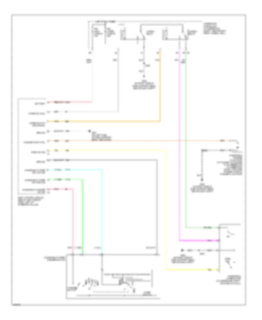 Электросхема передних стеклоочистителей дворников и омывателя лобового стекла для Chevrolet Uplander LS 2005