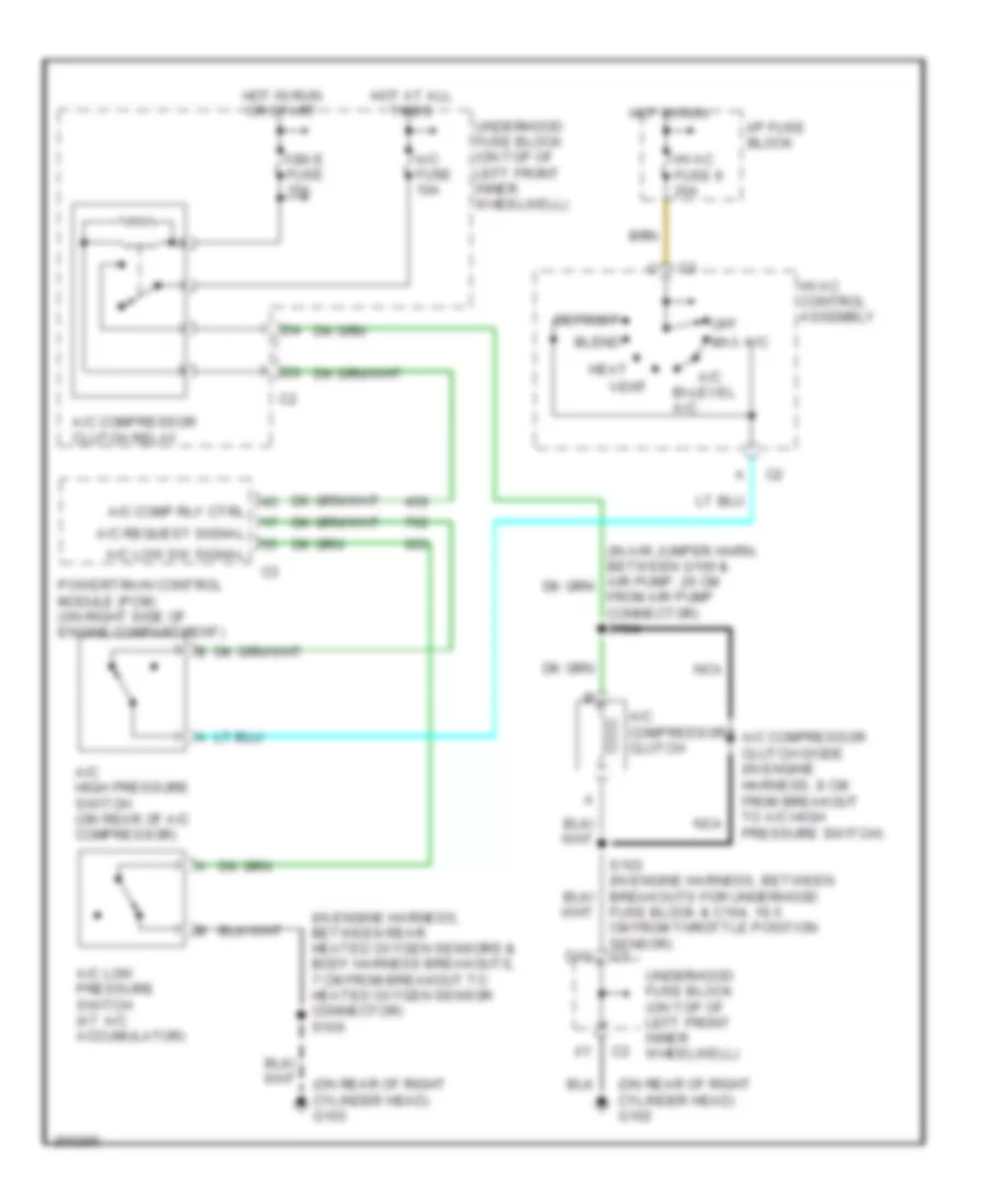 Compressor Wiring Diagram for Chevrolet Blazer 2005