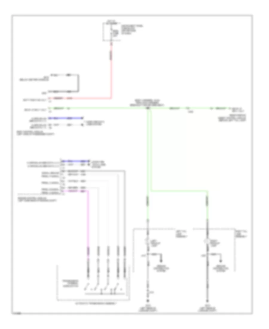 Backup Lamps Wiring Diagram for Chevrolet Spark EV LT 2014