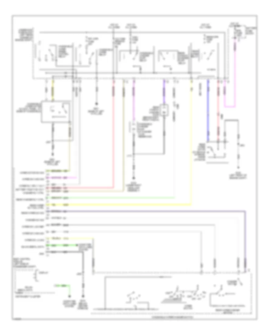 Электросхема стеклоочистителя, дворников и омывателя для Chevrolet Spark EV LT 2014