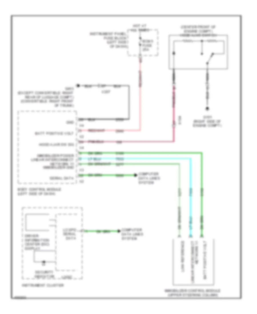 Pass Key Wiring Diagram for Chevrolet Camaro LS 2013