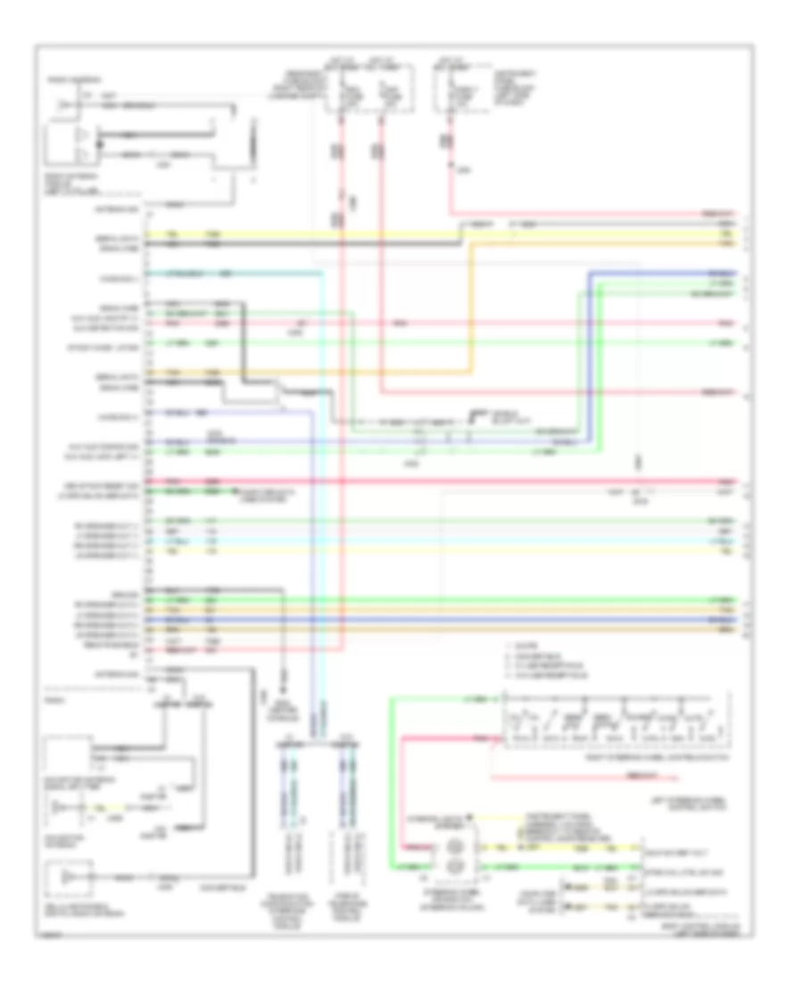 Navigation Wiring Diagram, without Amplifier (1 of 2) for Chevrolet Camaro LS 2013