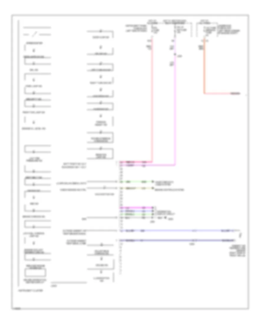 Instrument Cluster Wiring Diagram (1 of 2) for Chevrolet Spark LS 2014