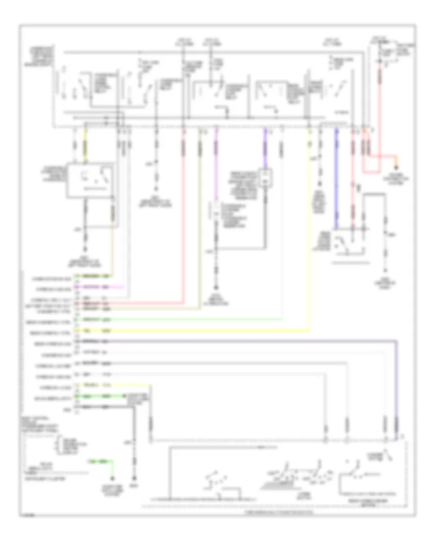 Электросхема стеклоочистителя, дворников и омывателя для Chevrolet Spark LS 2014