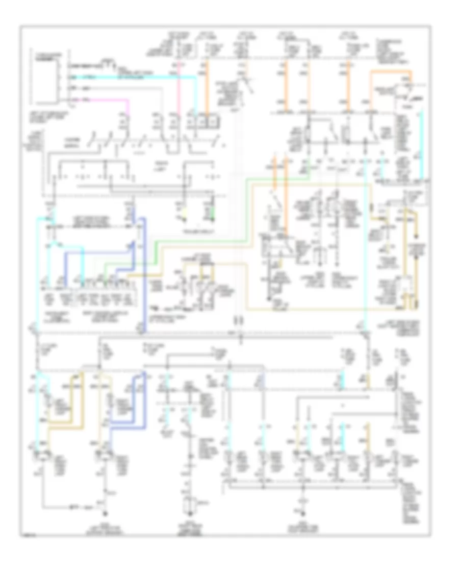 Exterior Lamps Wiring Diagram for Chevrolet Tahoe 2002