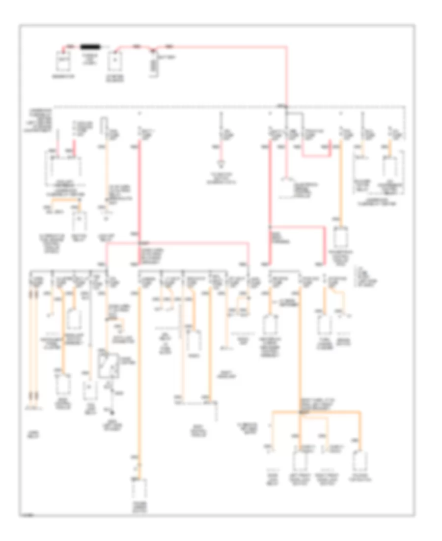Power Distribution Wiring Diagram 1 of 2 for Chevrolet Cavalier 2000
