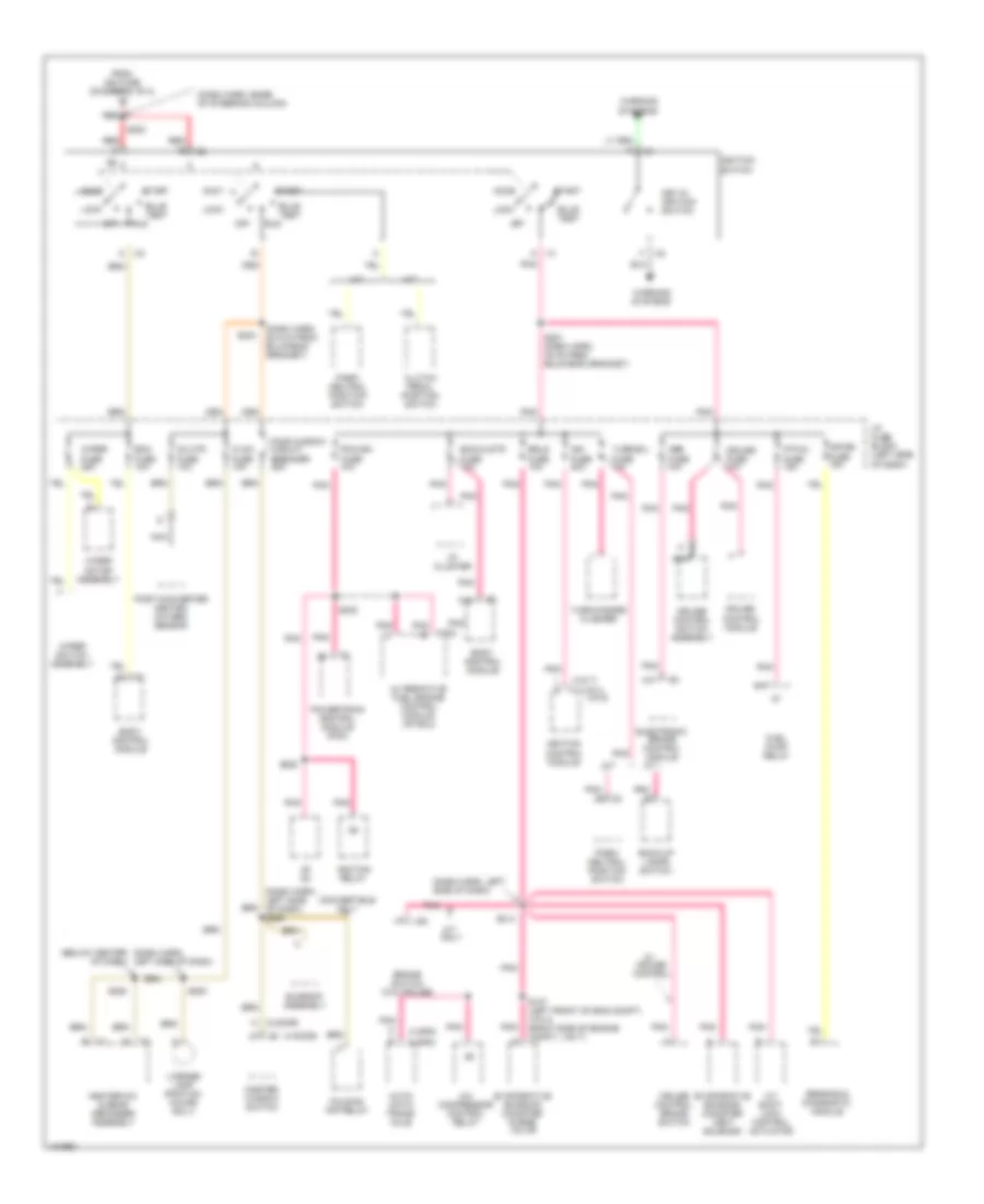 Power Distribution Wiring Diagram 2 of 2 for Chevrolet Cavalier 2000