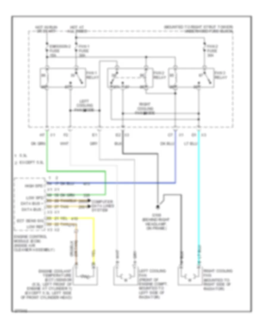 Cooling Fan Wiring Diagram for Chevrolet Impala LS 2008