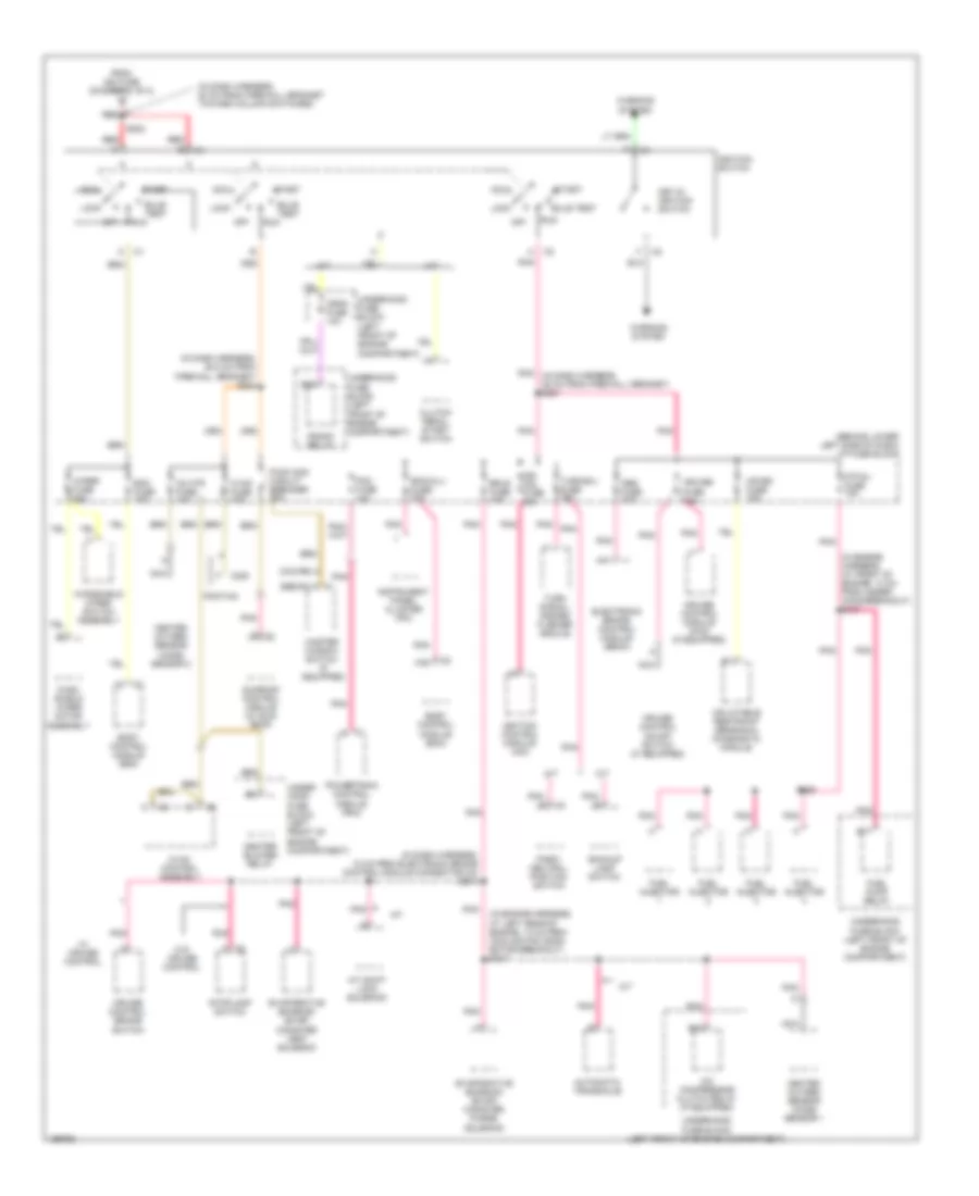 Power Distribution Wiring Diagram 2 of 2 for Chevrolet Cavalier 2005