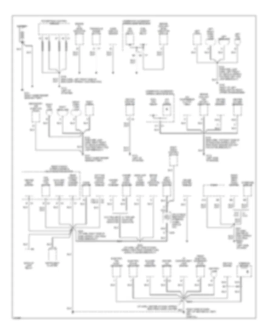 Ground Distribution Wiring Diagram 1 of 3 for Chevrolet Venture LT 2000