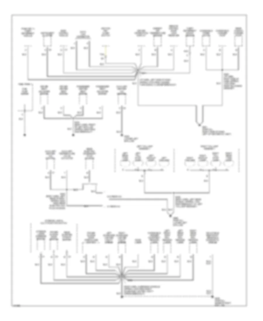 Ground Distribution Wiring Diagram 2 of 3 for Chevrolet Venture LT 2000