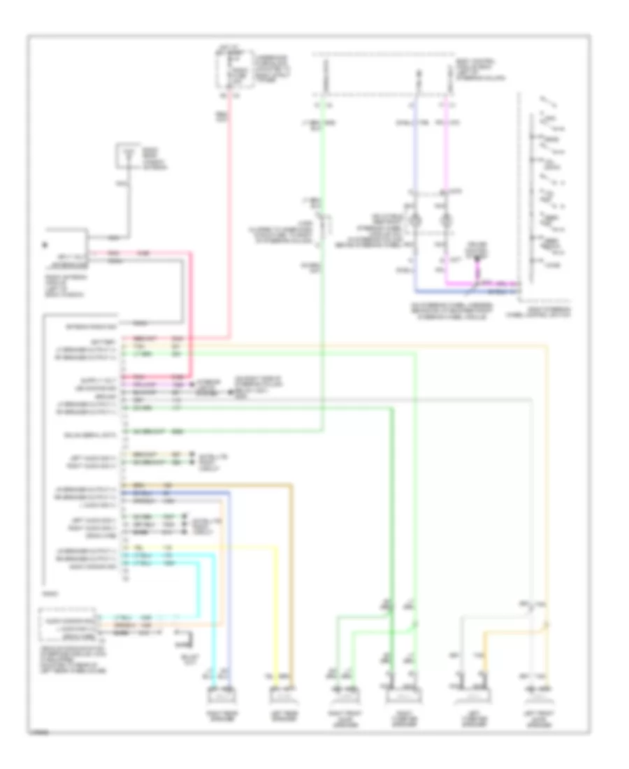 Radio Wiring Diagram, without Amplifier for Chevrolet Impala LT 2008