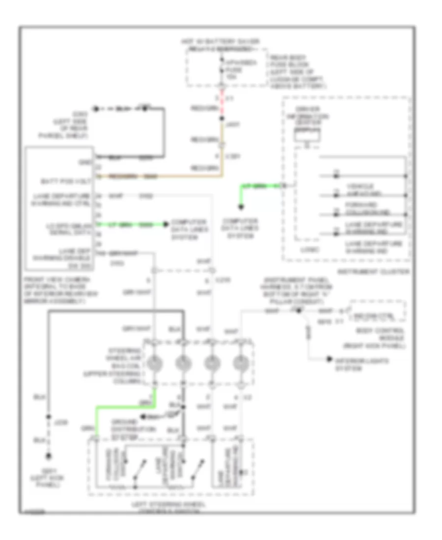 Lane Departure Warning Wiring Diagram for Chevrolet SS 2014