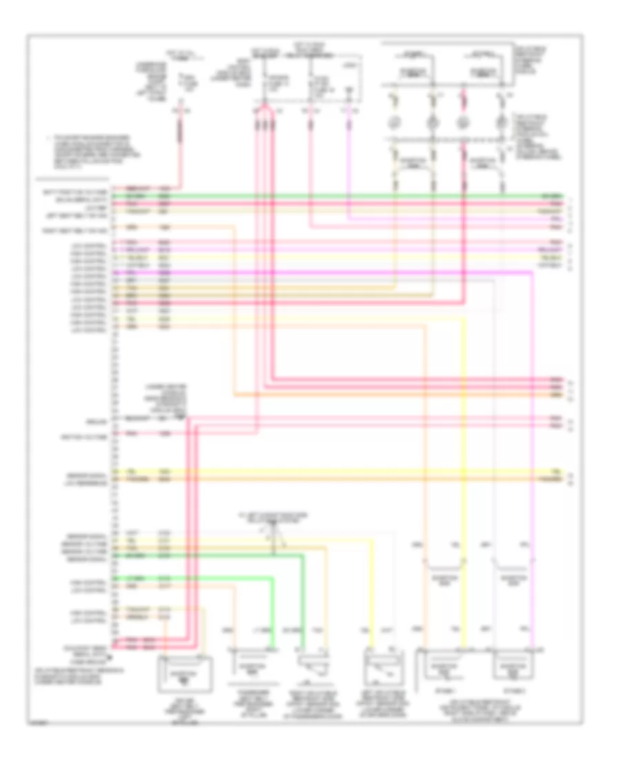 Supplemental Restraints Wiring Diagram 1 of 2 for Chevrolet Cobalt LS 2009
