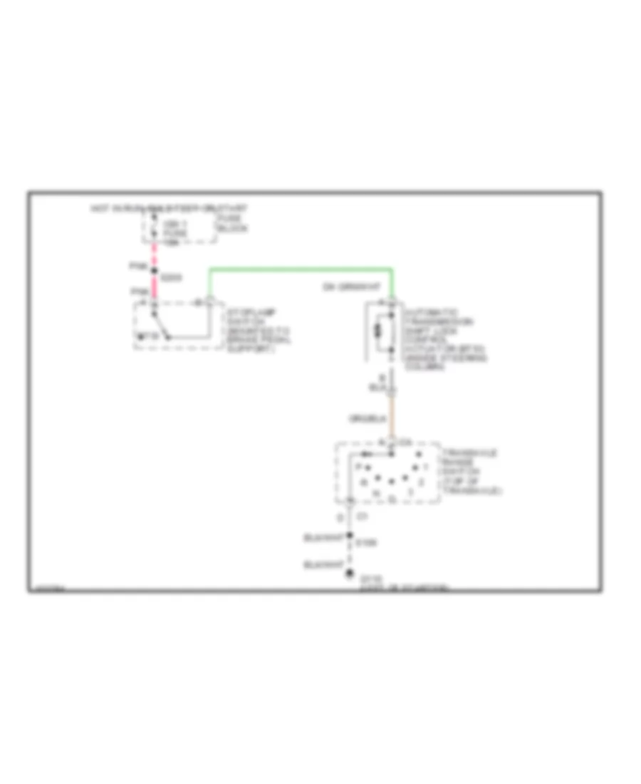 Shift Interlock Wiring Diagram for Chevrolet Venture LT 2000