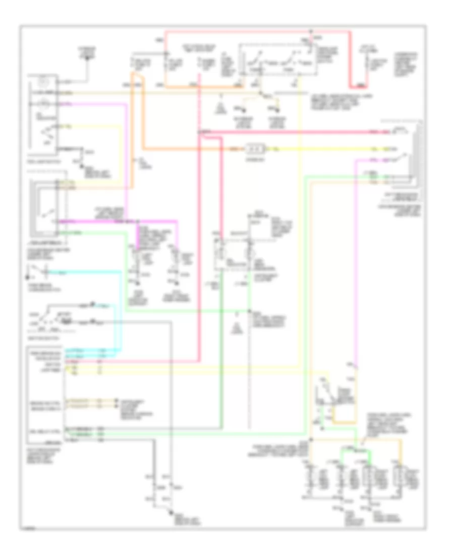 Headlight Wiring Diagram with Quad Headlamps for Chevrolet Pickup K1999 1500