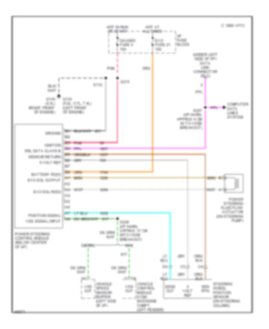 Electronic Power Steering Wiring Diagram for Chevrolet Chevy Van G1997 1500