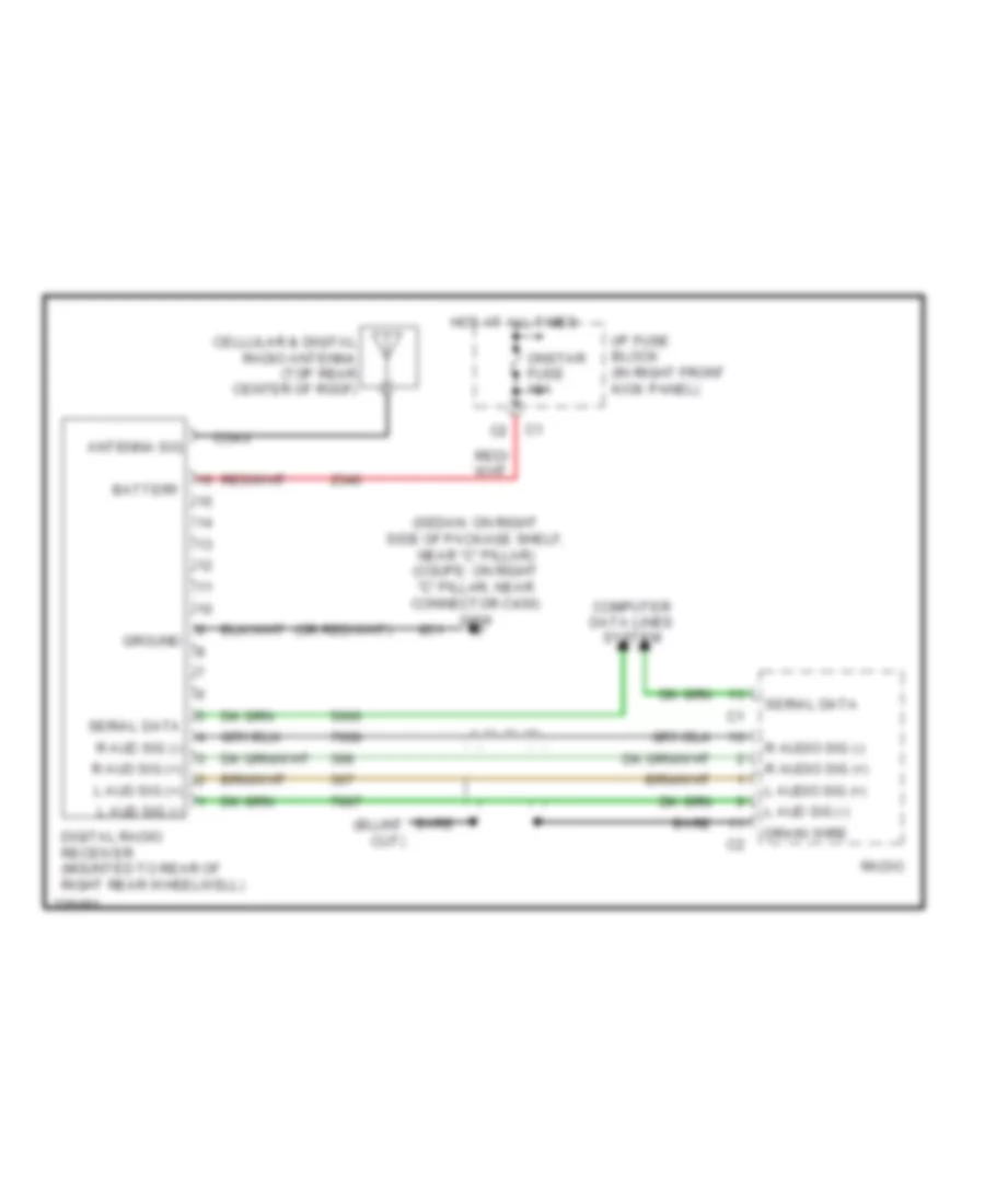 Satellite Radio Wiring Diagram for Chevrolet Monte Carlo SS 2006