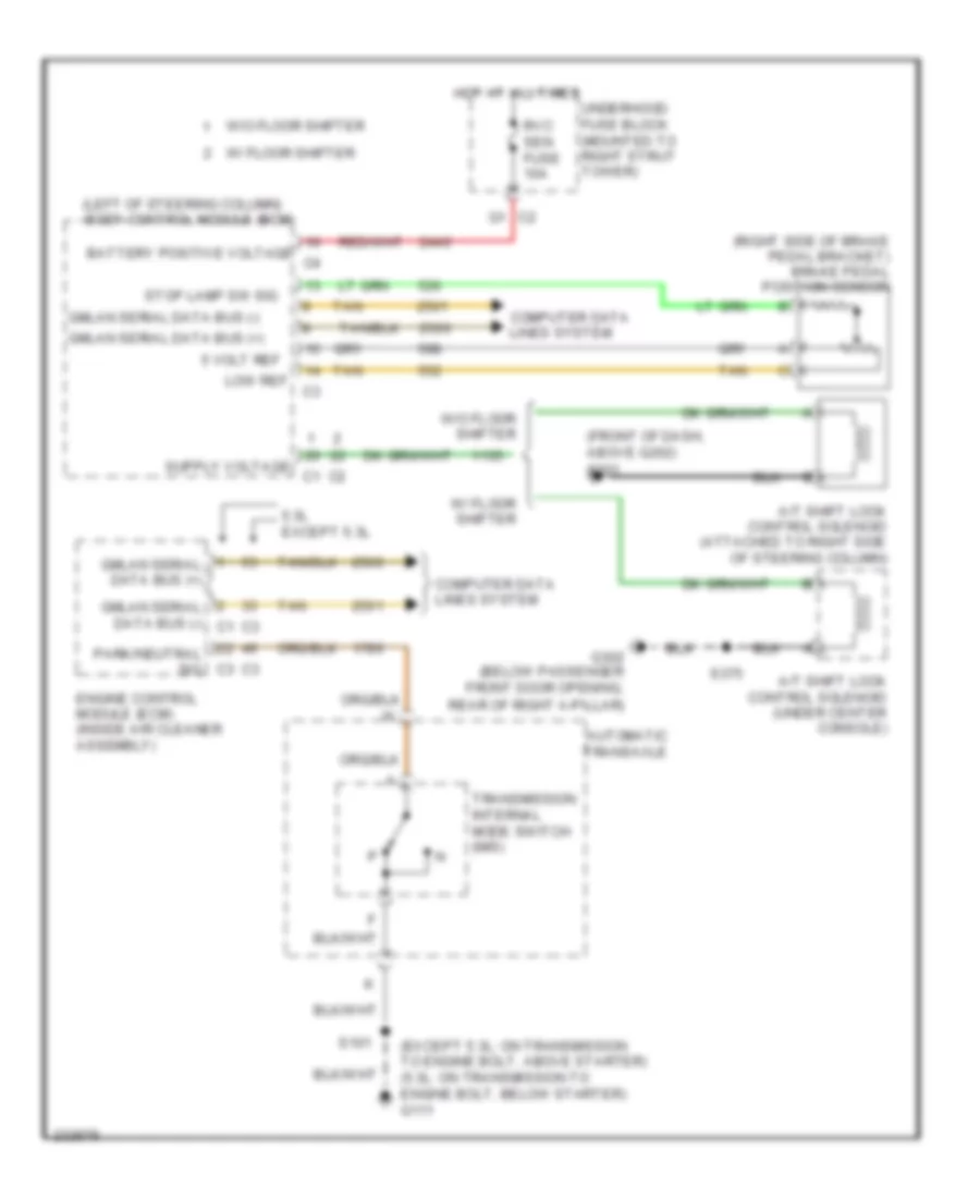 Shift Interlock Wiring Diagram for Chevrolet Monte Carlo SS 2006