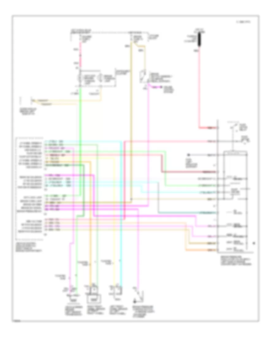 4.3L (VIN Z), All-Wheel ABS Wiring Diagram, with VCM for Chevrolet S10 Pickup 1995