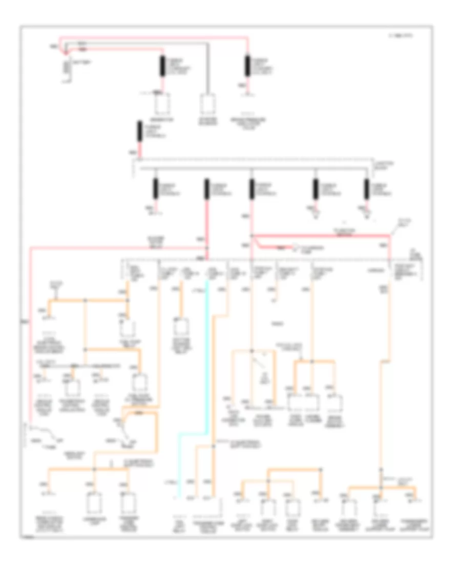 Power Distribution Wiring Diagram 1 of 4 for Chevrolet S10 Pickup 1995