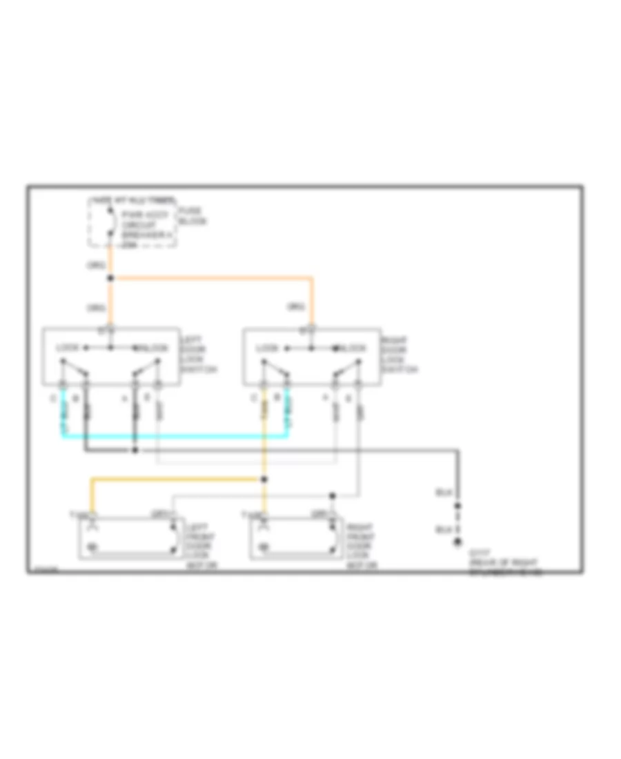 Door Lock Wiring Diagram for Chevrolet S10 Pickup 1995