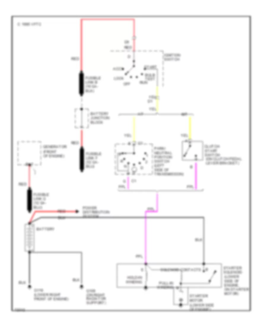 Starting Wiring Diagram for Chevrolet S10 Pickup 1995