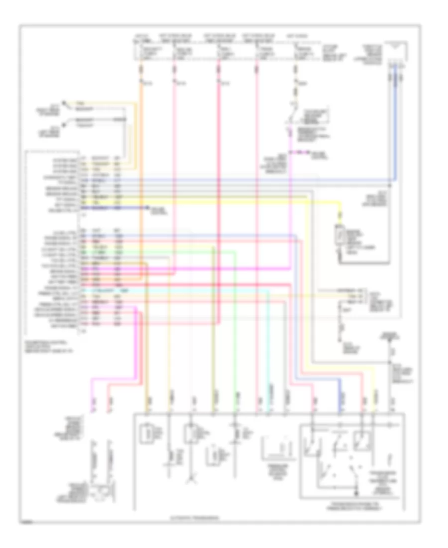 4.3L (VIN W), Transmission Wiring Diagram, with PCM for Chevrolet S10 Pickup 1995