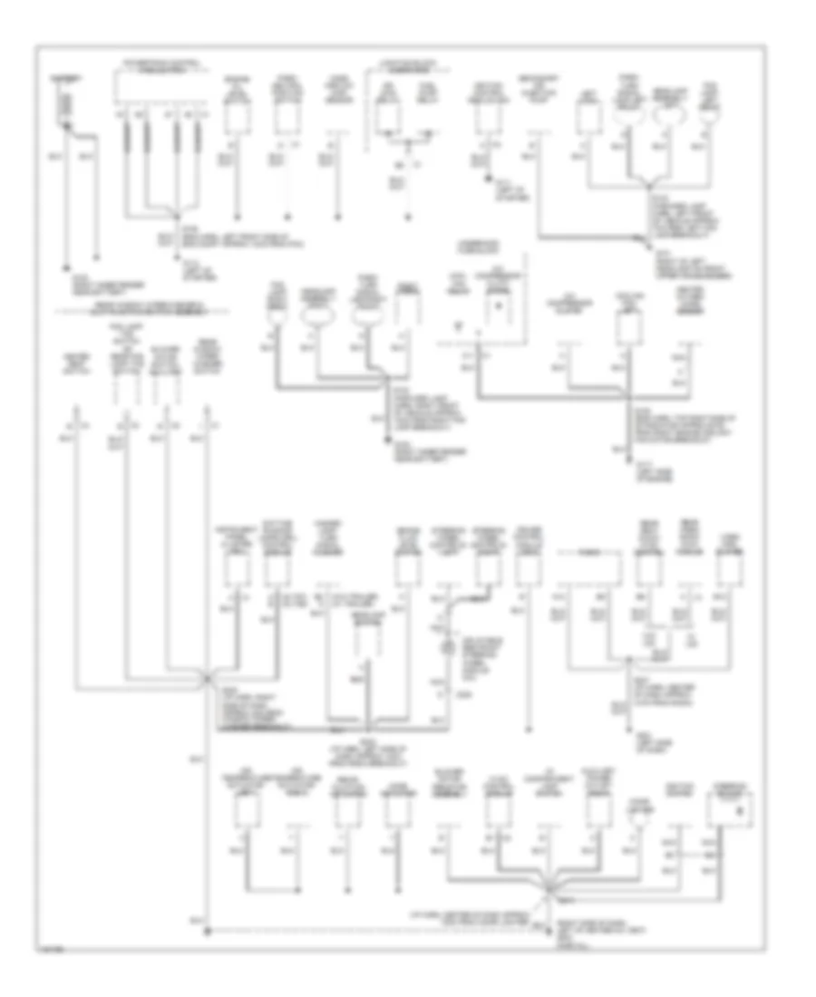 Ground Distribution Wiring Diagram 1 of 3 for Chevrolet Venture 2002