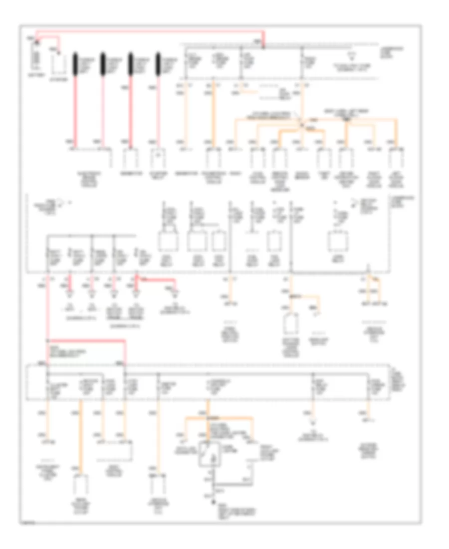 Power Distribution Wiring Diagram 1 of 4 for Chevrolet Venture 2002