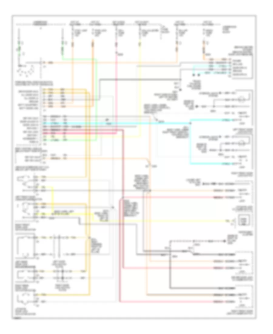 Power Door Lock Wiring Diagram for Chevrolet Venture 2002