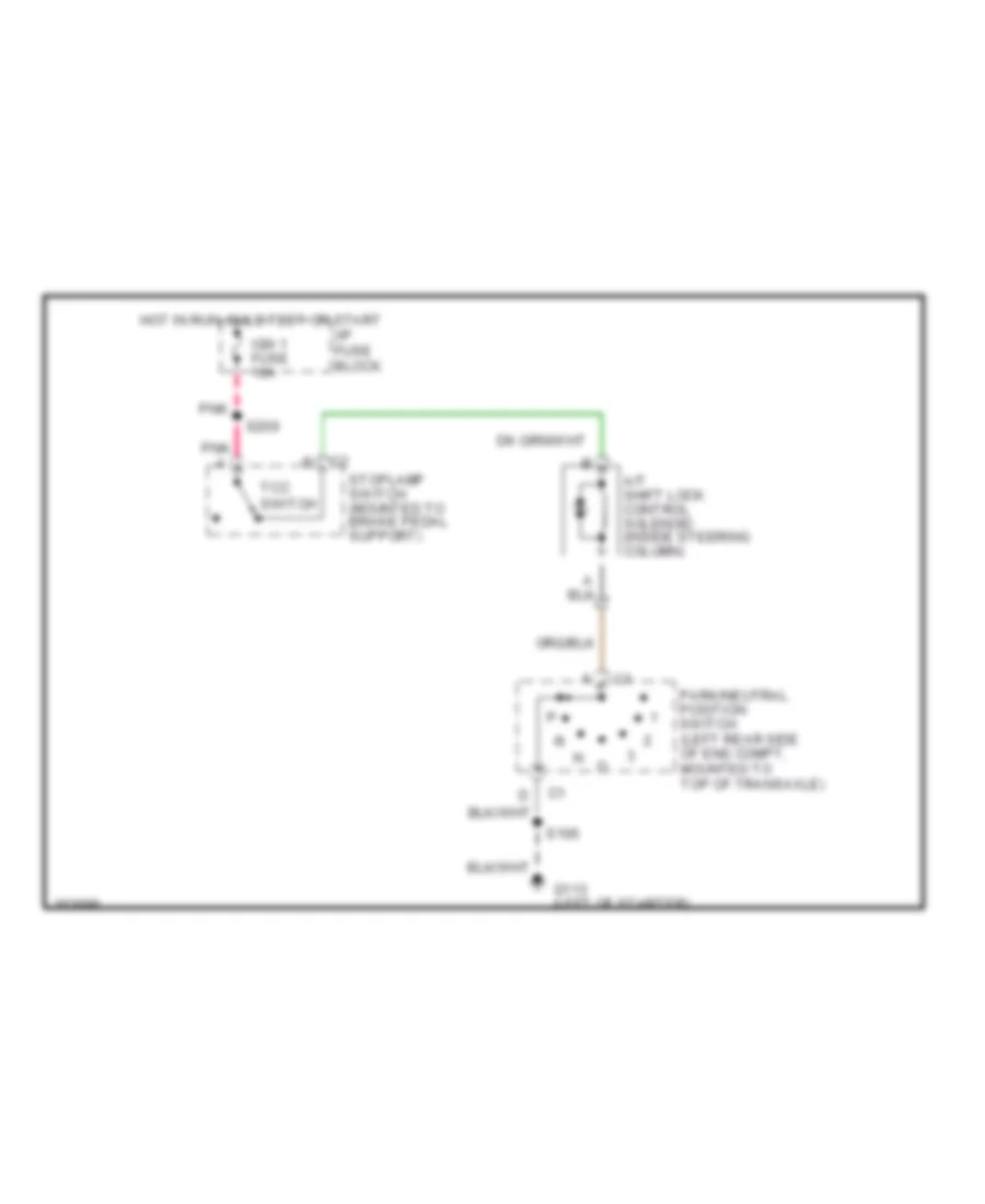 Shift Interlock Wiring Diagram for Chevrolet Venture 2002