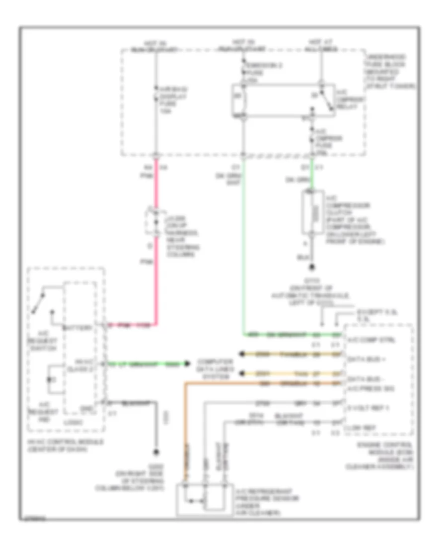 Compressor Wiring Diagram for Chevrolet Impala SS 2008