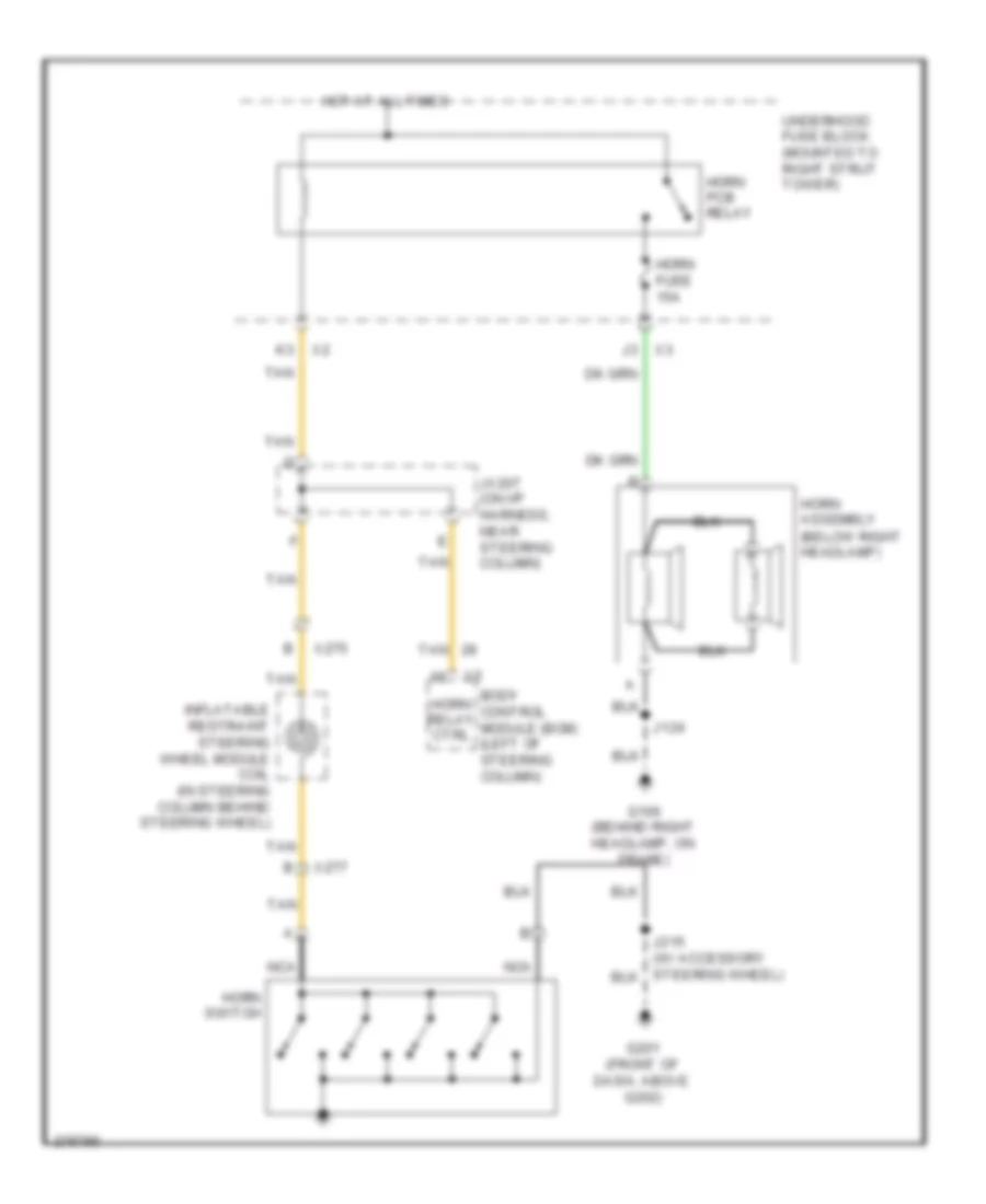 Horn Wiring Diagram for Chevrolet Impala SS 2008