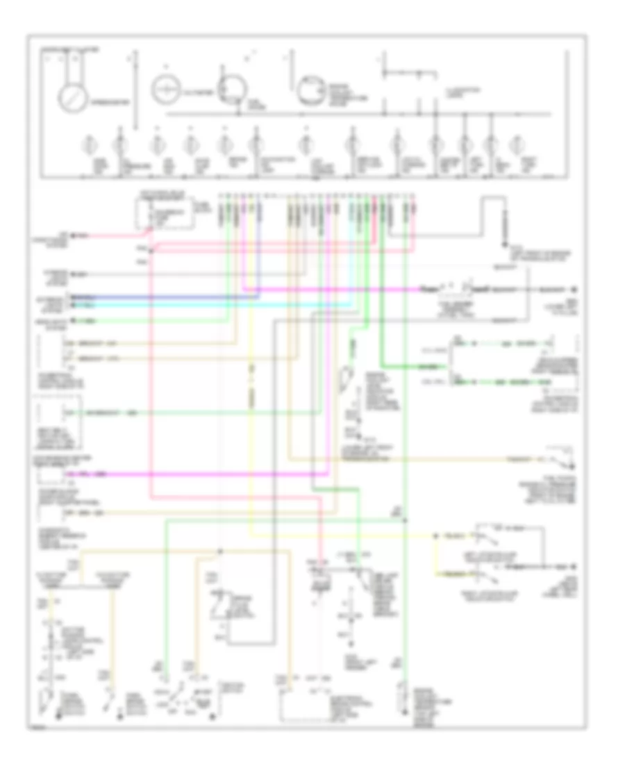 Instrument Cluster Wiring Diagram for Chevrolet Lumina APV 1996