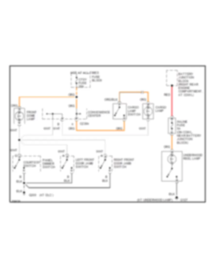 Courtesy Lamp Wiring Diagram for Chevrolet Cab  Chassis C1994 2500