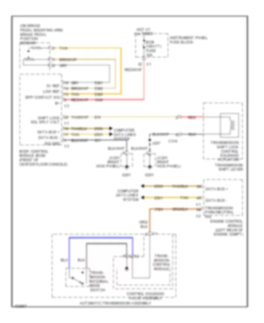 Shift Interlock Wiring Diagram for Chevrolet Captiva Sport LS 2013