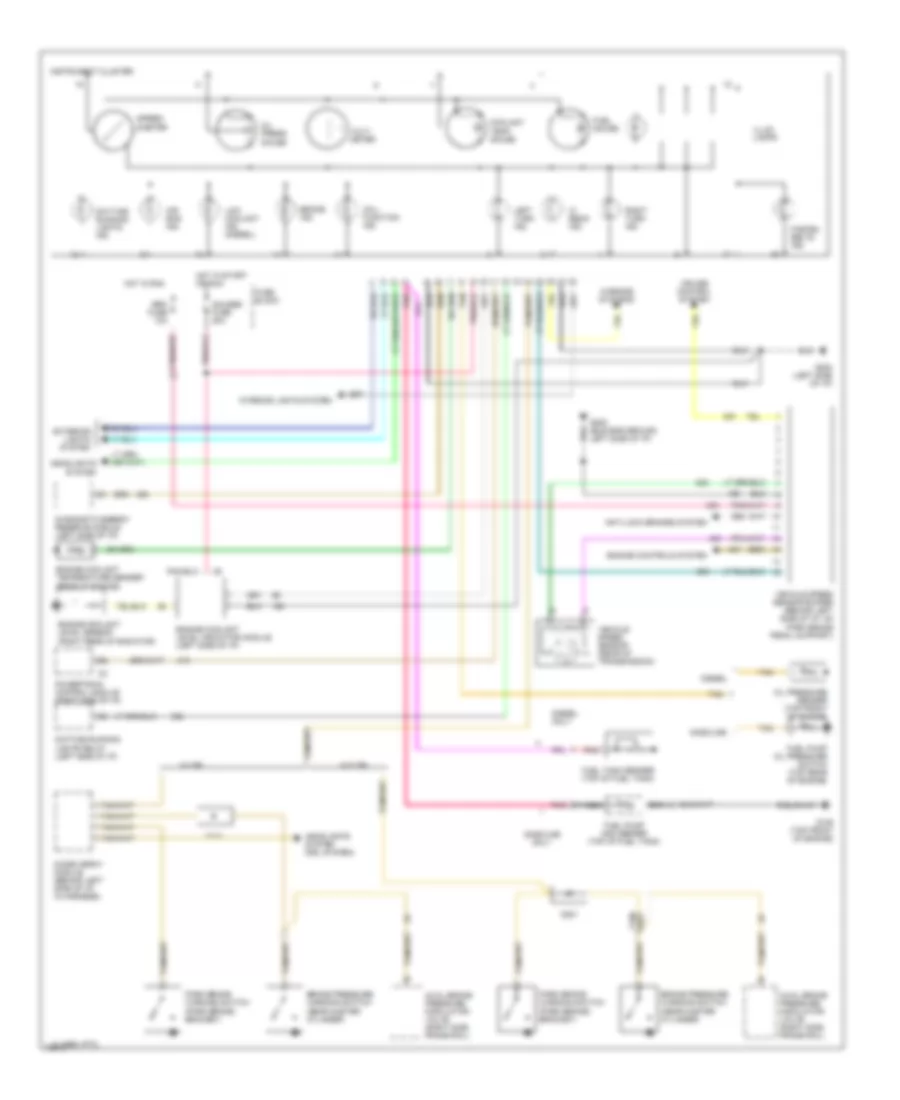 Instrument Cluster Wiring Diagram for Chevrolet Sportvan G20 1995