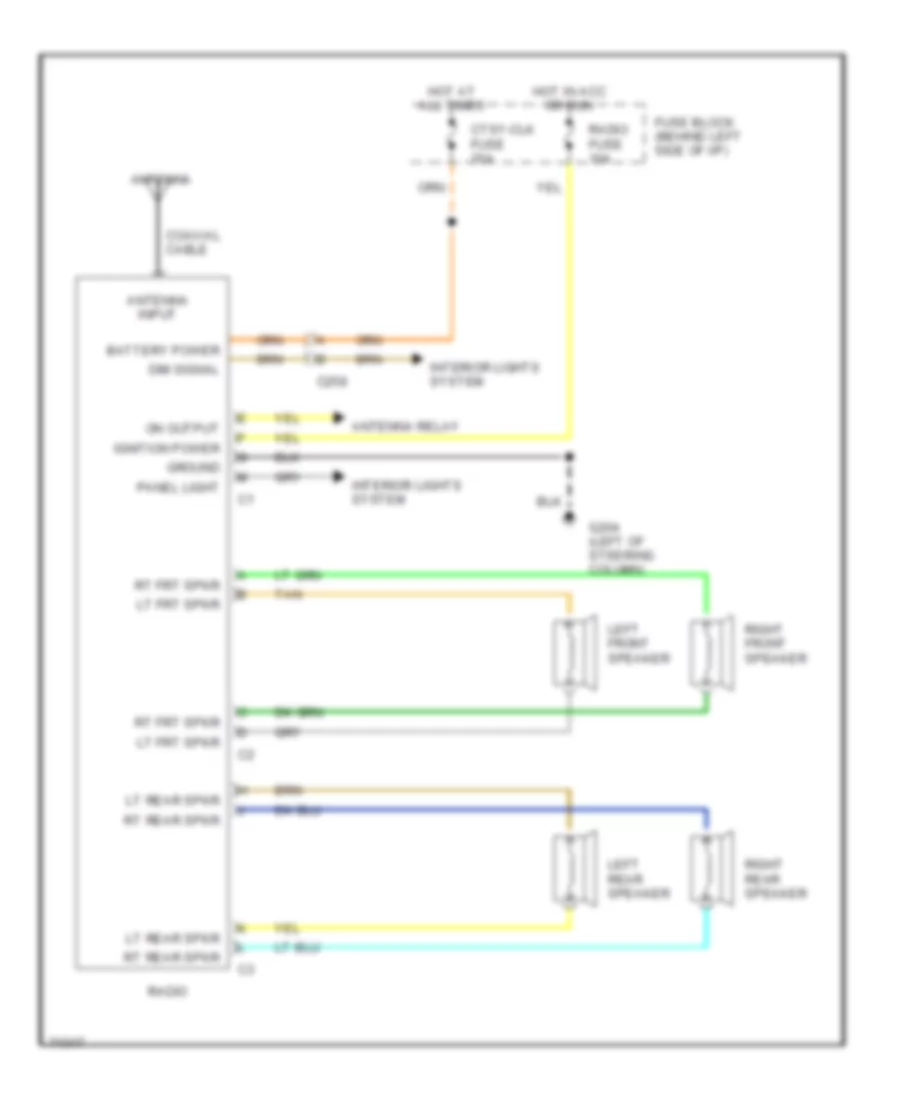 Radio Wiring Diagrams for Chevrolet Caprice 1990