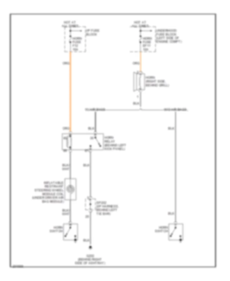 Horn Wiring Diagram for Chevrolet Aveo LS 2006