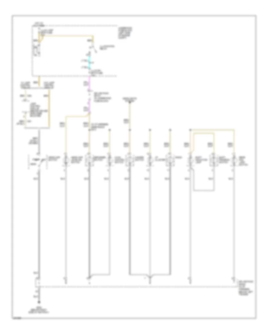 Instrument Illumination Wiring Diagram without Dimmer for Chevrolet Aveo LS 2006