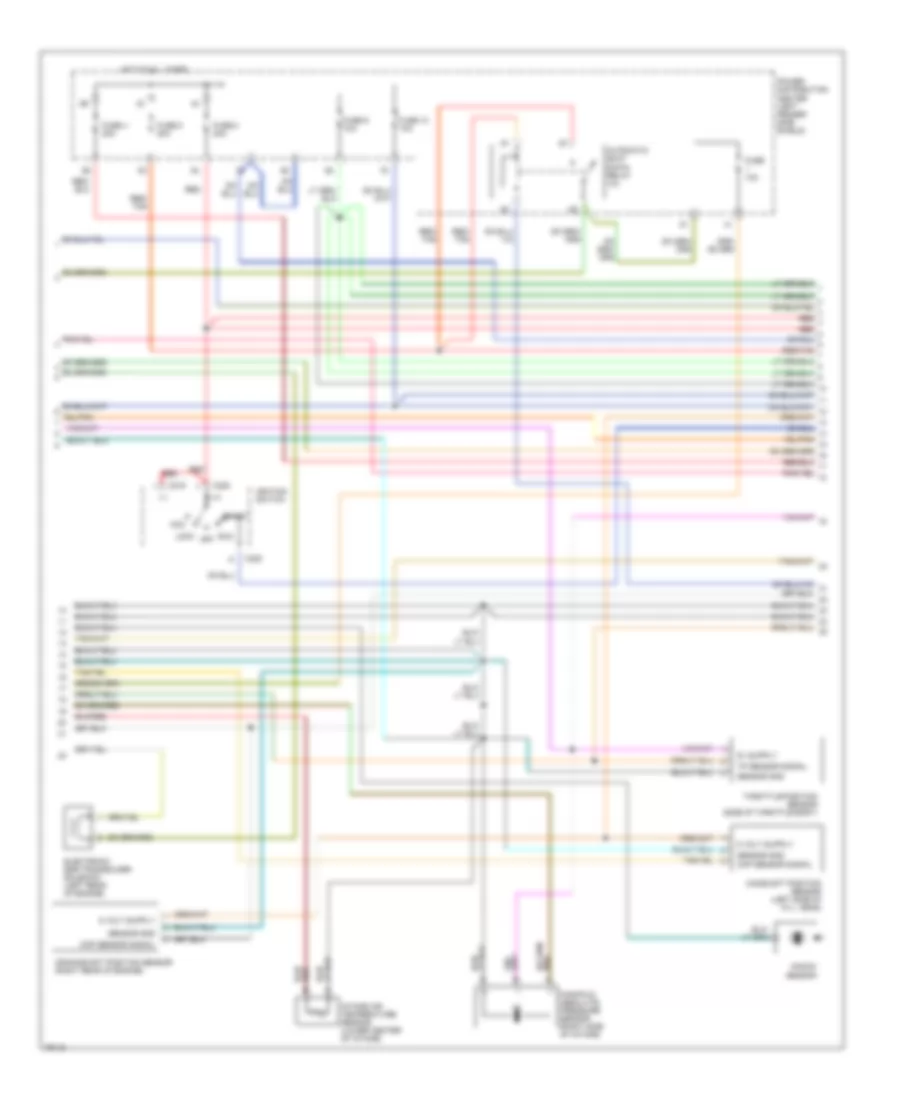 2.4L, Электросхема системы управления двигателя (2 из 4) для Chrysler Sebring JX 1996
