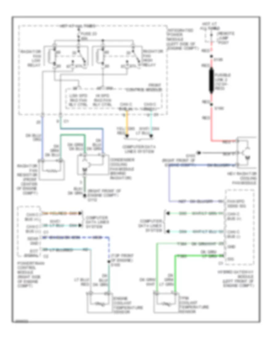 Электросхема системы охлаждения, гибрид для Chrysler Aspen Limited 2009