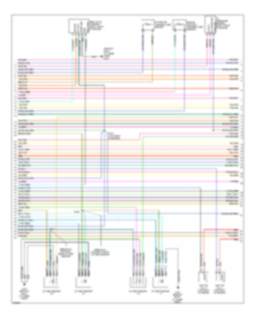 5.7L, Электросхема системы управления двигателя, кроме гибрида (2 из 6) для Chrysler Aspen Limited 2009