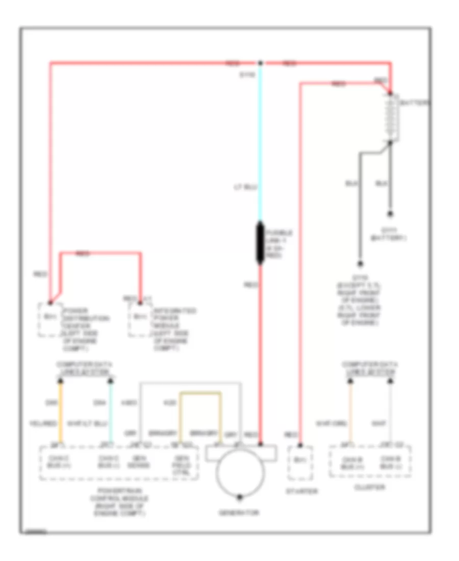 Электросхема Генератора для Chrysler Aspen Limited 2009