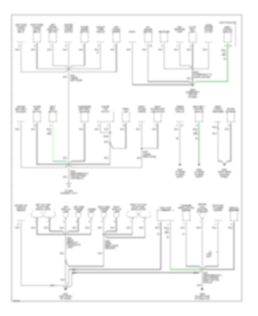Электросхема подключение массы заземления (2 из 2) для Chrysler Sebring JX 1998