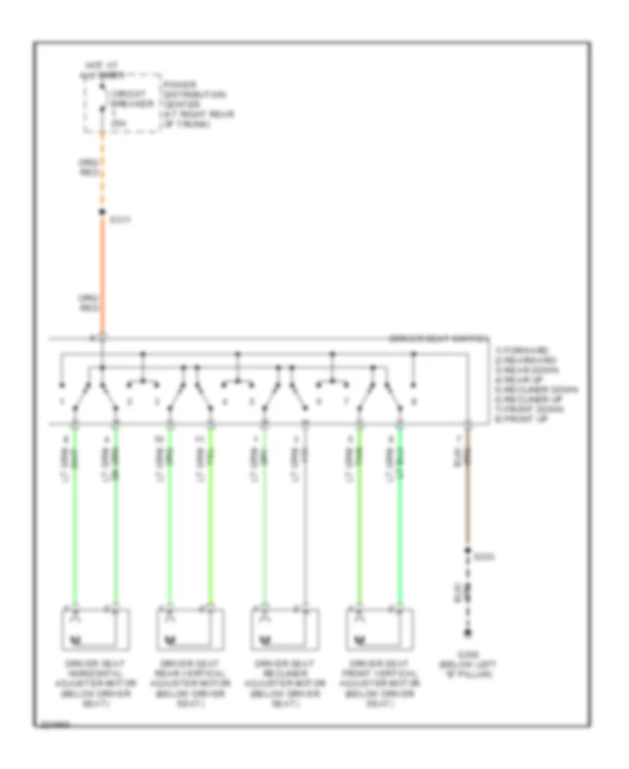 Электросхема привода водительского сиденья для Chrysler 300 2006
